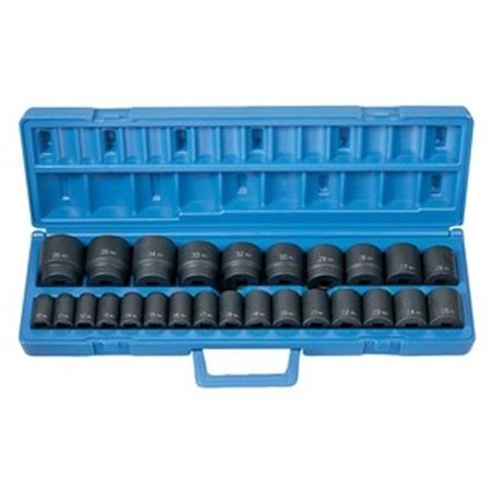 GREY PNEUMATIC Grey Pneumatic GY1326M 1/2 Inch Drive 26 Pieces Standard Lenght Metric Master Set GY1326M